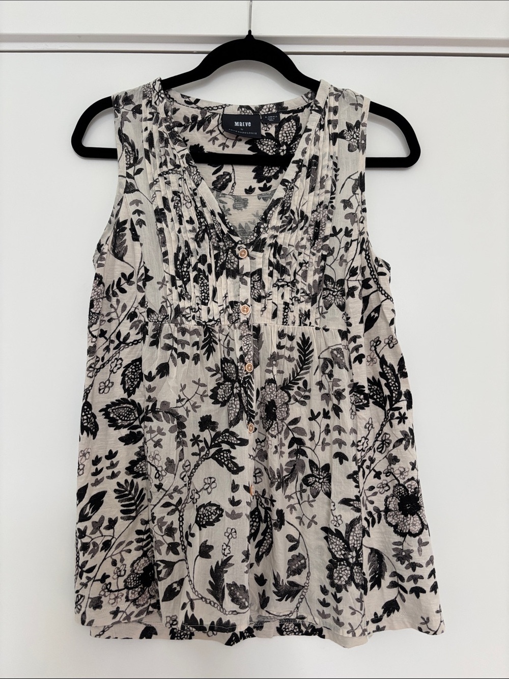 Anthropologie Maeve Bailee Button Down Pleated Top - Picture 4 of 8